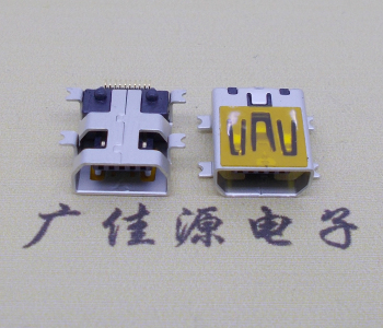 企石镇迷你USB插座,MiNiUSB母座,10P/全贴片带固定柱母头