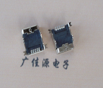 企石镇 MINI USB 5PF 90°SMT前插后贴电源接口