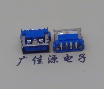 企石镇AF短体10.0接口 蓝色胶芯 直边4pin端子SMT