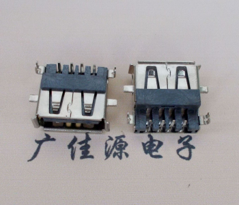 企石镇AF USB母座90度 DIP沉板3.9/4.9 耐高温有卷边