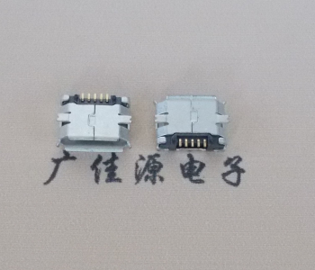 企石镇MICRO USB 5Pin母座 贴板封装接口 卷边镀雾锡