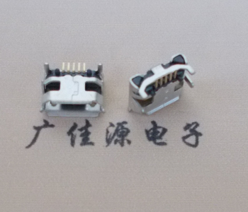 企石镇Micro USB母座牛角间距7.2x6.6mm加长端子定位柱