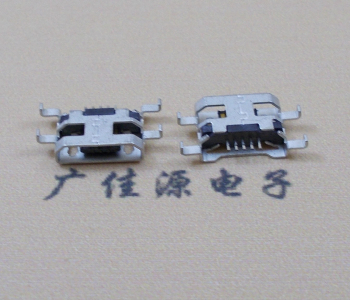 企石镇MICRO USB 5PIN接口 沉板1.6MM 四脚插板无导位