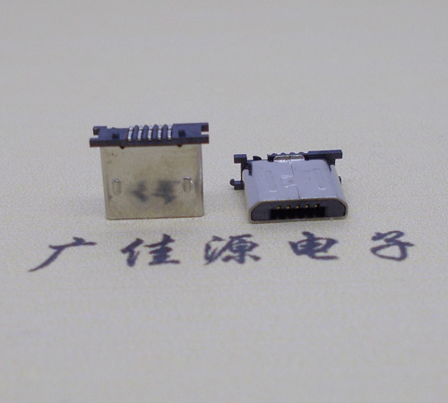 企石镇MICRO USB 5P公头短体5.6mm立贴带柱无卡勾