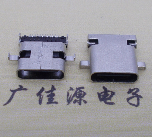 企石镇卧式type-c24p母座沉板1.1mm前插后贴连接器