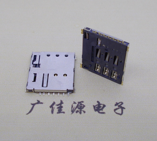 企石镇NANO SIM 自弹式卡座 1.37H 带CD测试7Pin 手机卡座连接器